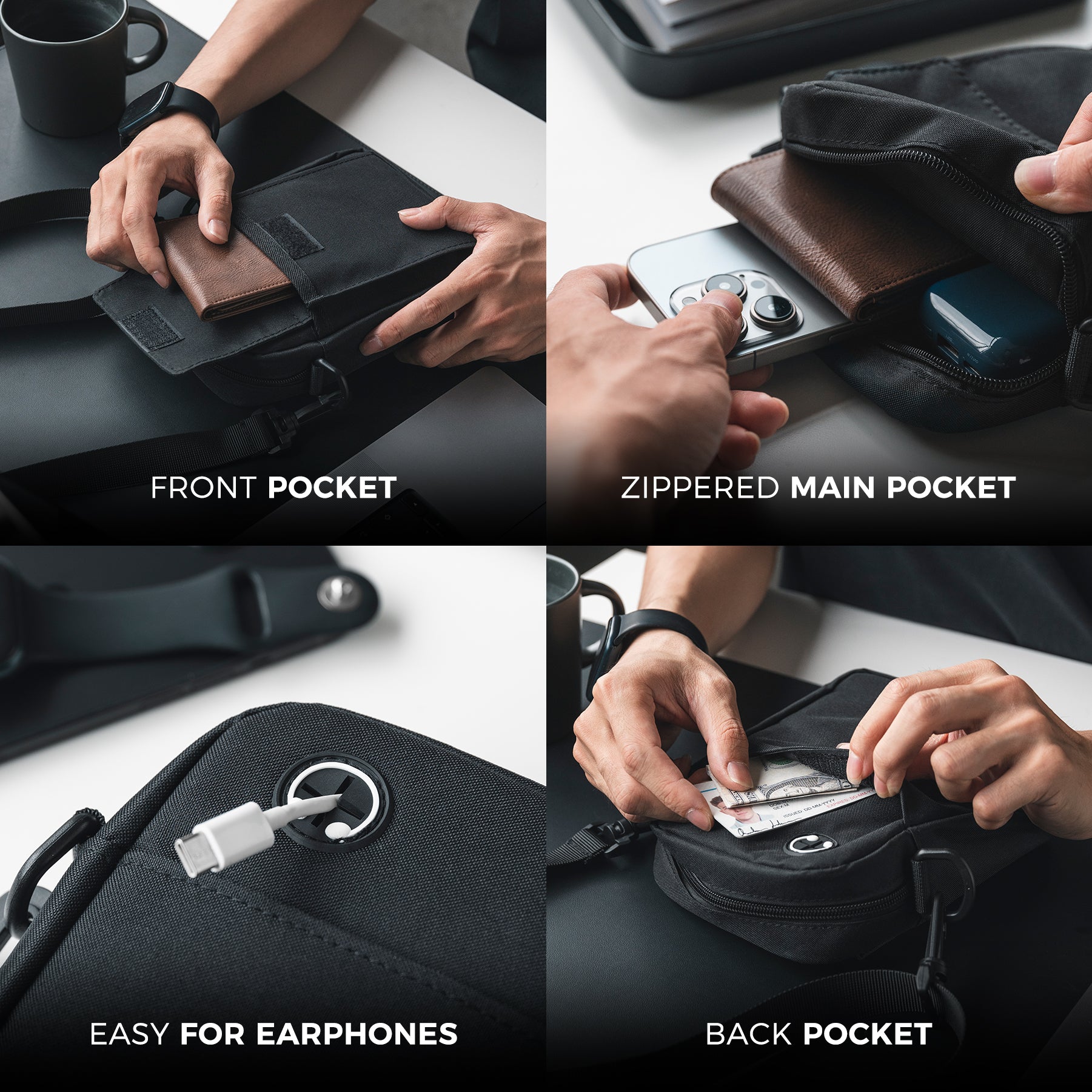 DB100 Versatile Outdoor Shoulder Bag Mini Crossbody Small Messenger Bag