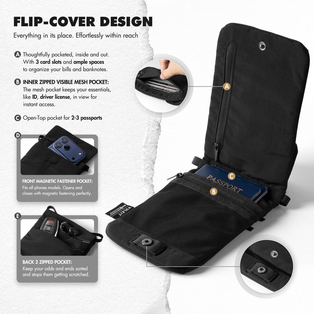 VB108 - RFID-Blocking Lightweight Phone Pouch