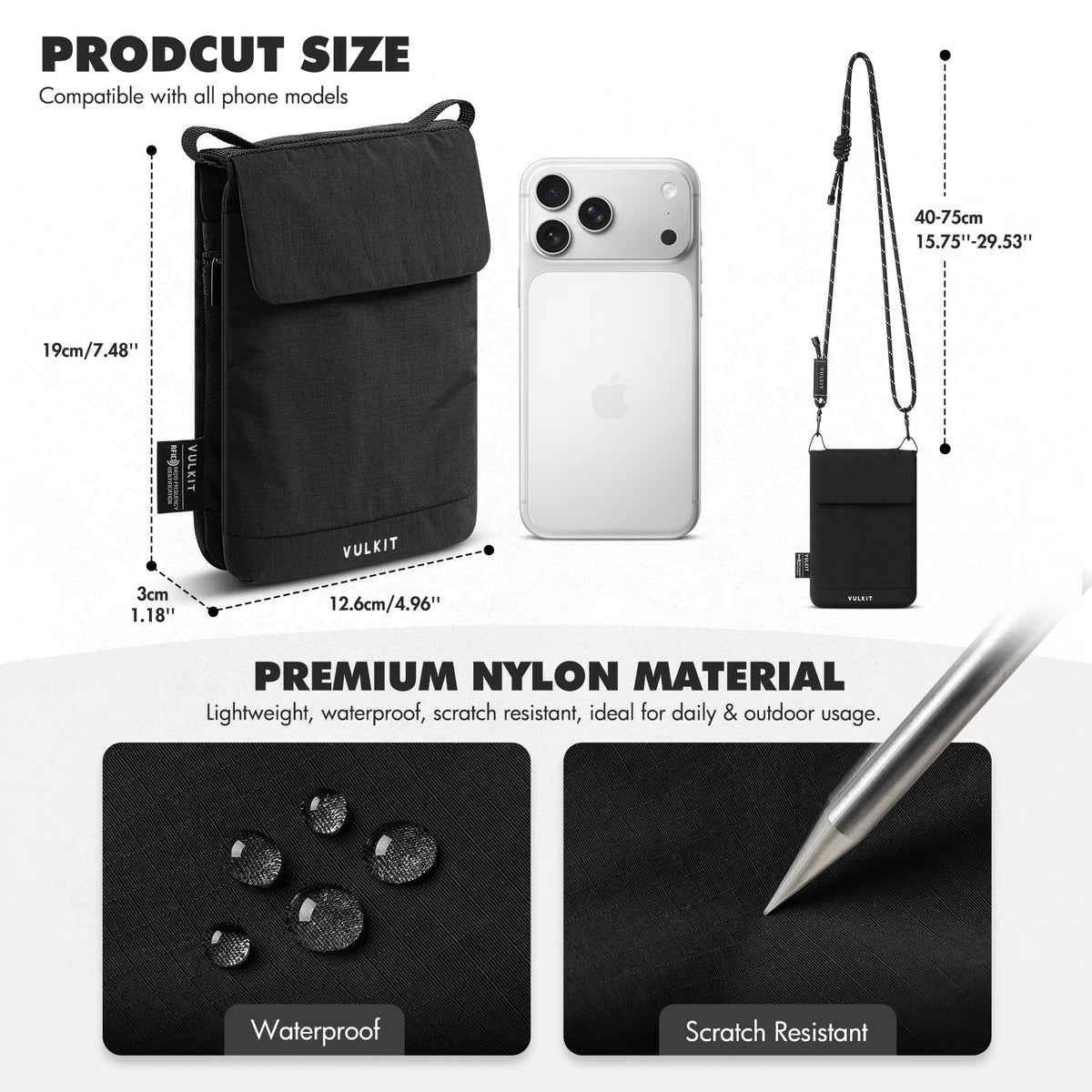 VB108-RFID-Blocking Lightweight Phone Pouch