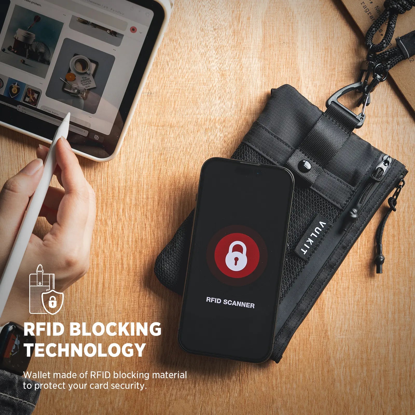 VB112 - RFID Travel Wallet with Lanyard