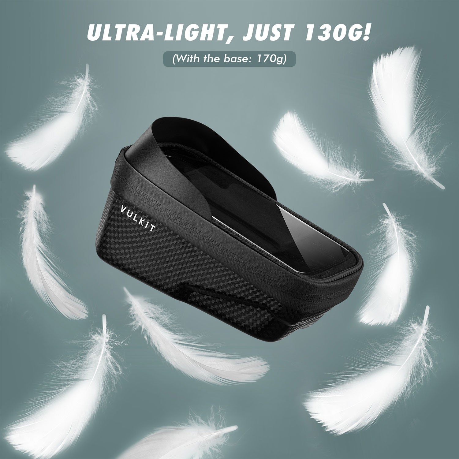 VBB100 - Bike Frame Bag with Touchscreen Phone Holder, Waterproof Cycling Pouch for Road and Mountain Bikes