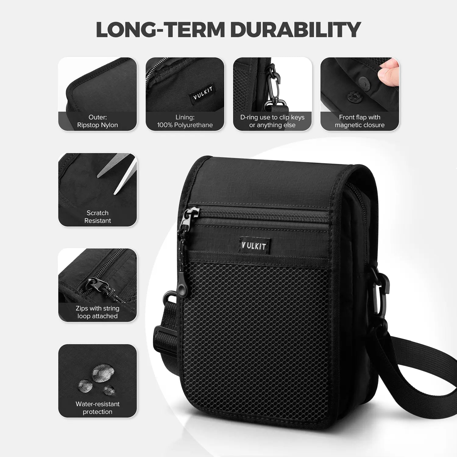 VB104 - Lightweight Small Messenger Bag with Adjustable Strap