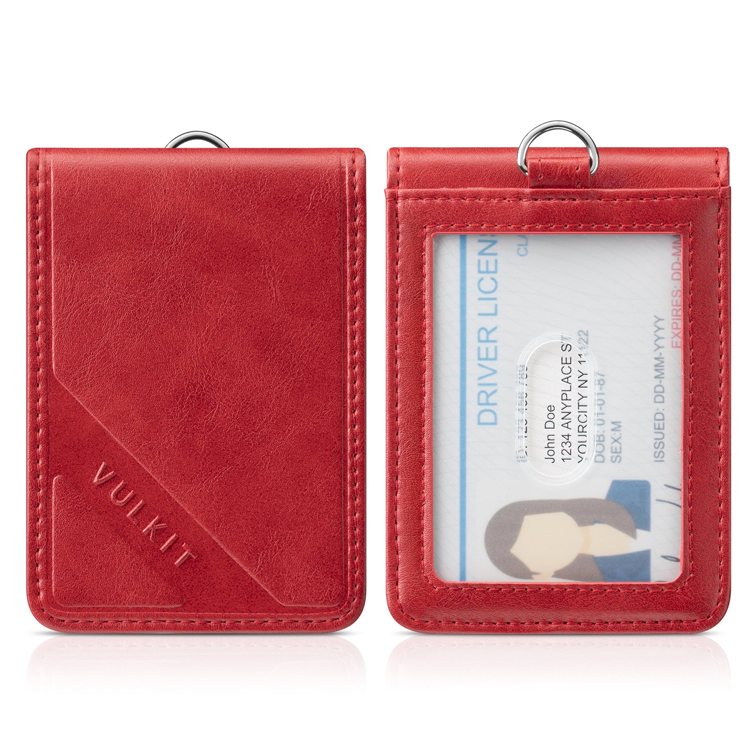 VBH101 - Leather Card Holder Bus Train ID Travel Card Holder/Driving Lisence Minimalist Wallet ID Badge Credit Card Holder