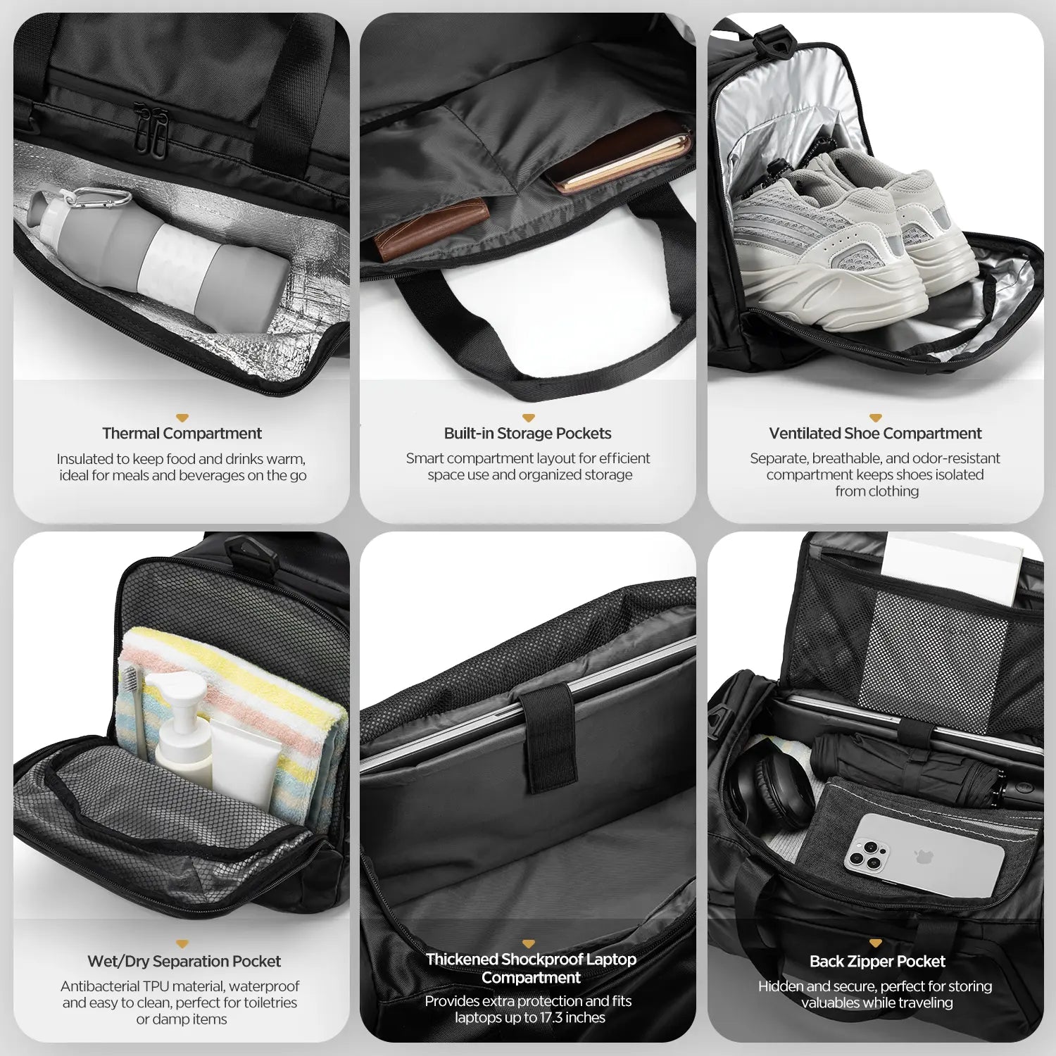 VBP102 - 3-in-1 Travel Garment Backpack, 55L Expandable, USB Charging, Water-Resistant