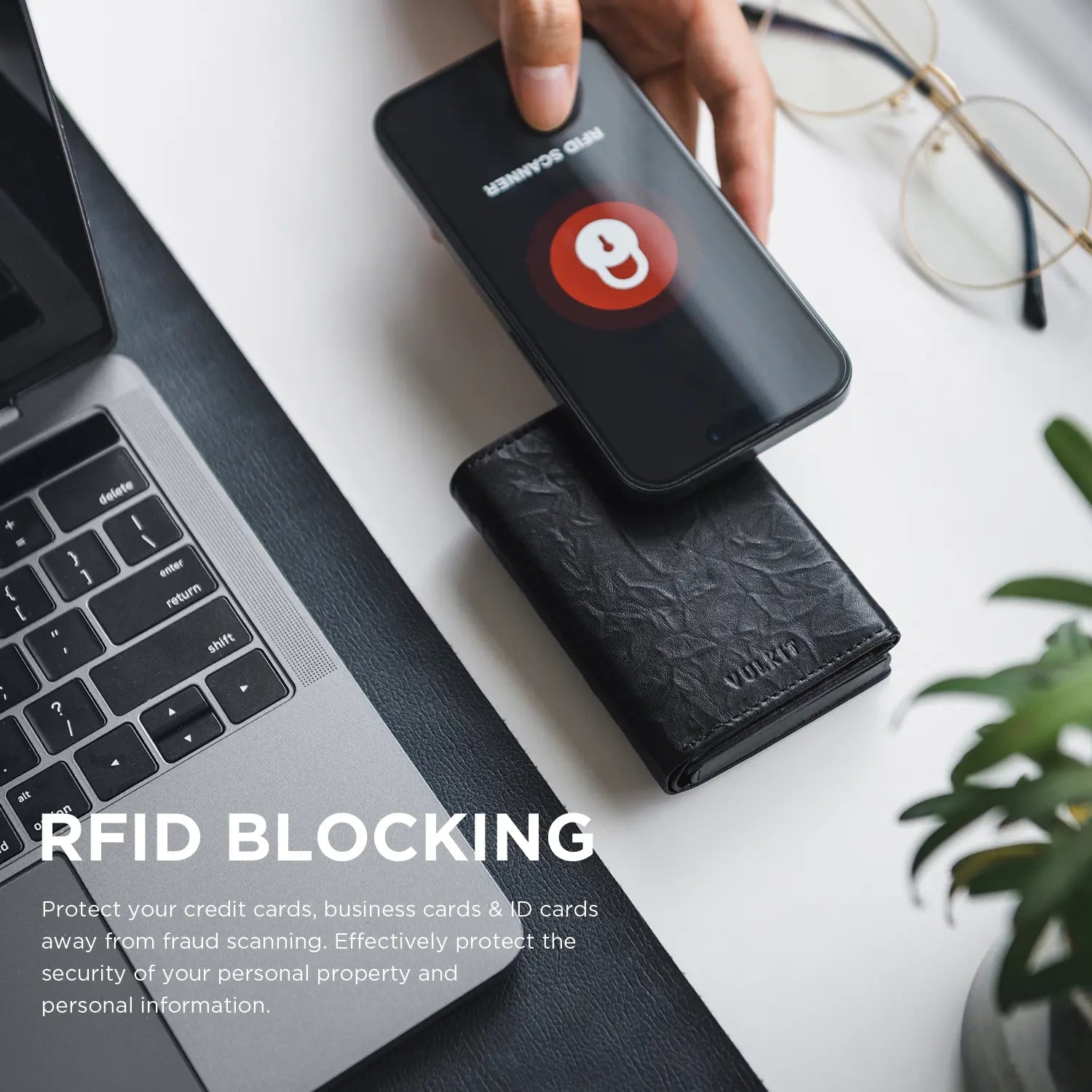 VC302P-Numbered Limited Edition, Genuine Leather Tri-fold Wallet