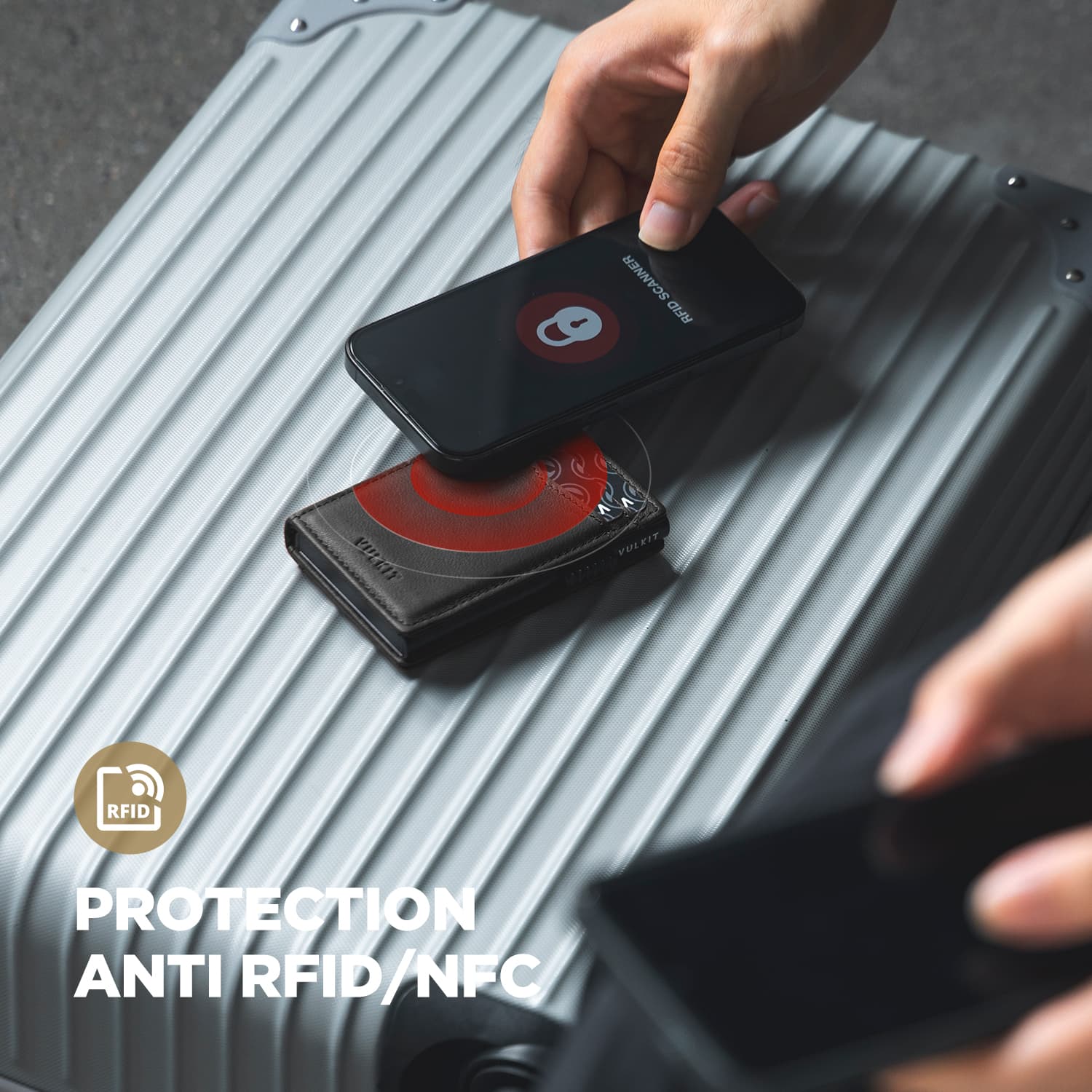 VC315P - Minimalist Top Grain Leather Wallet with ID Window, RFID Blocking, Pop Up Card Holder & Magnetic Closure