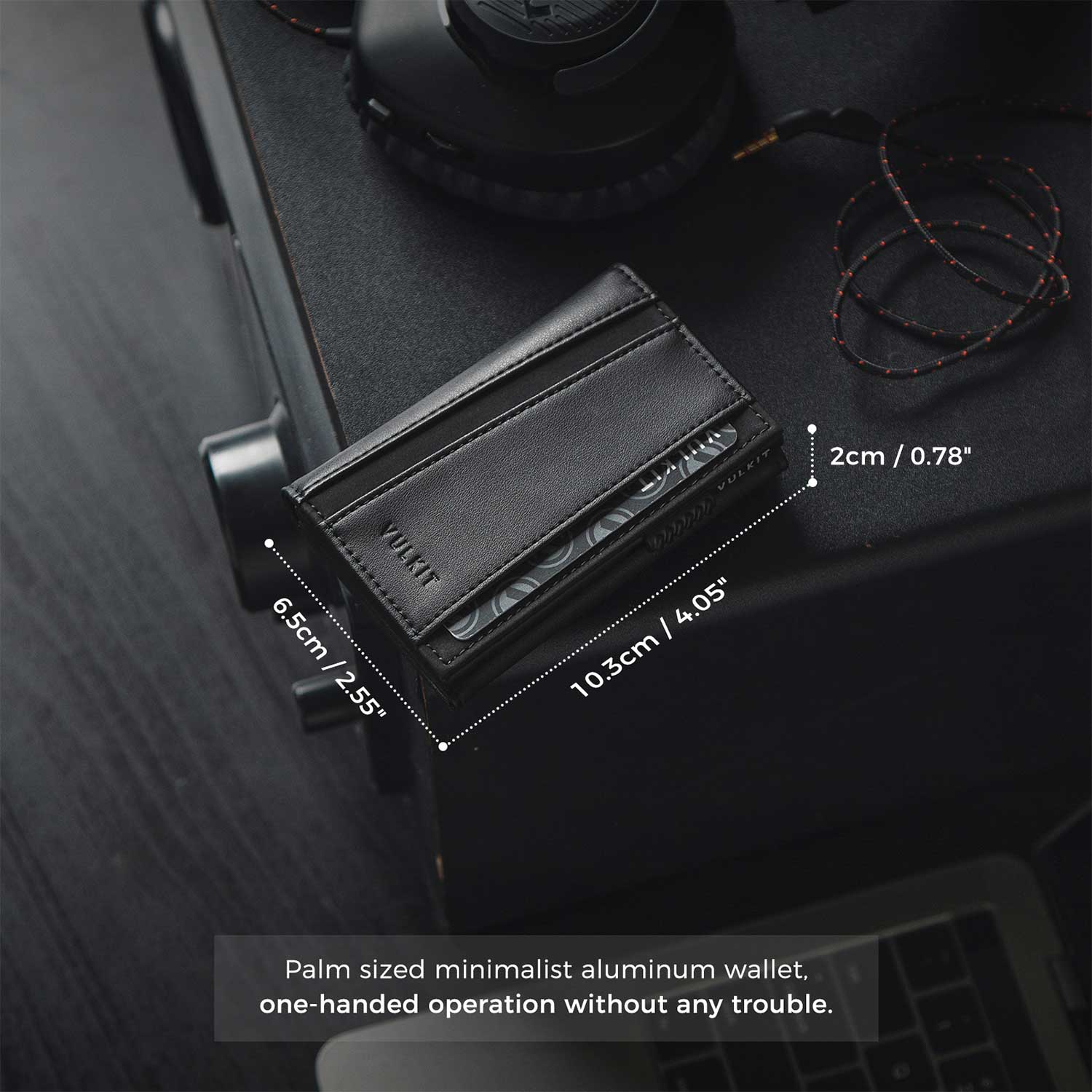 Minimalsit Mens Wallet Pop Up RFID Blocking with Coin Poecket and Key Slot for Spare Key