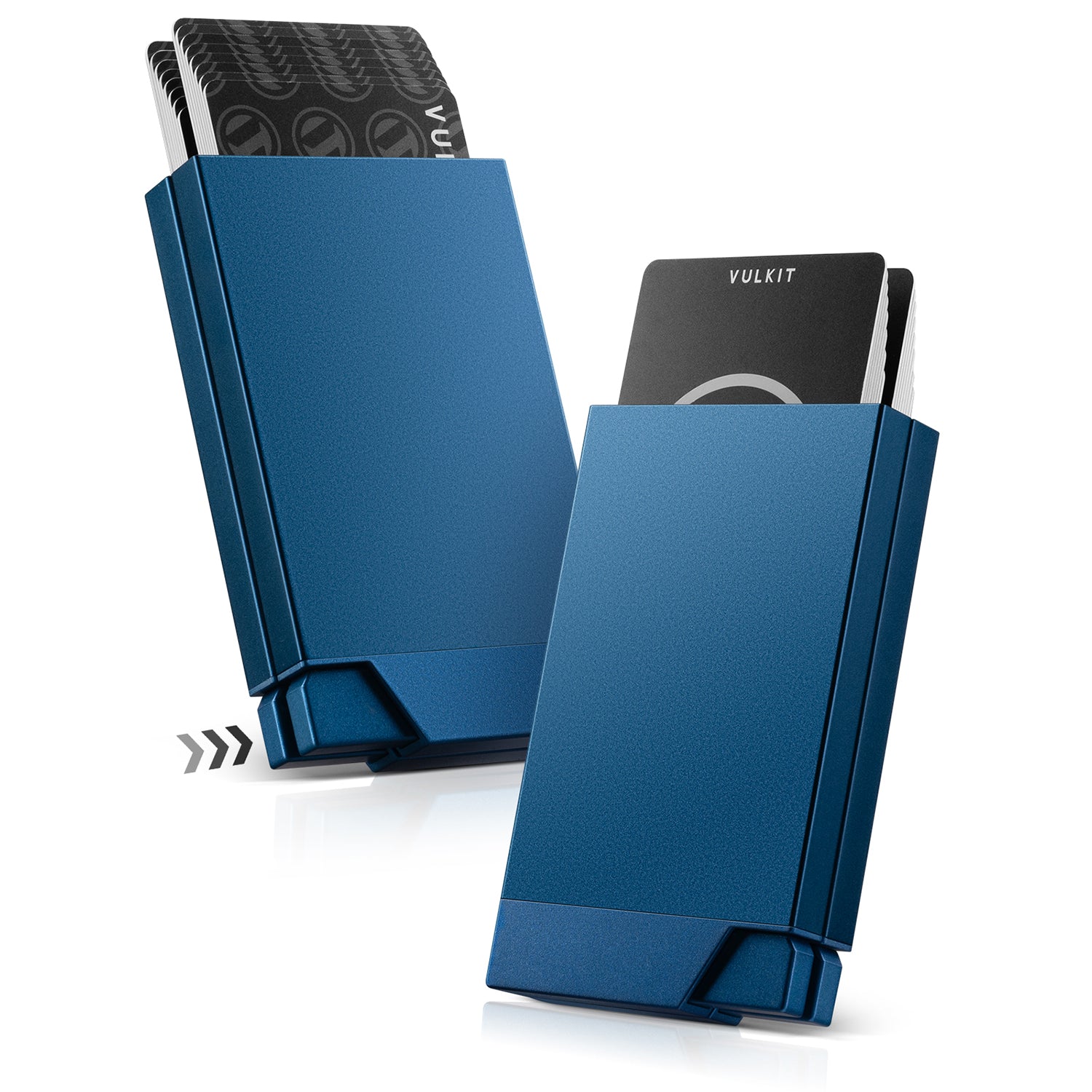 VC400D - Double Pop Up Card Holder, RFID Blocking, Slim Metal Case for 12 to 14 Cards