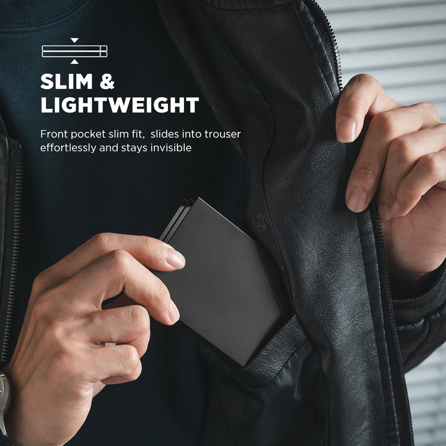 VC400D - Double Pop Up Card Holder, RFID Blocking, Slim Metal Case for 12 to 14 Cards