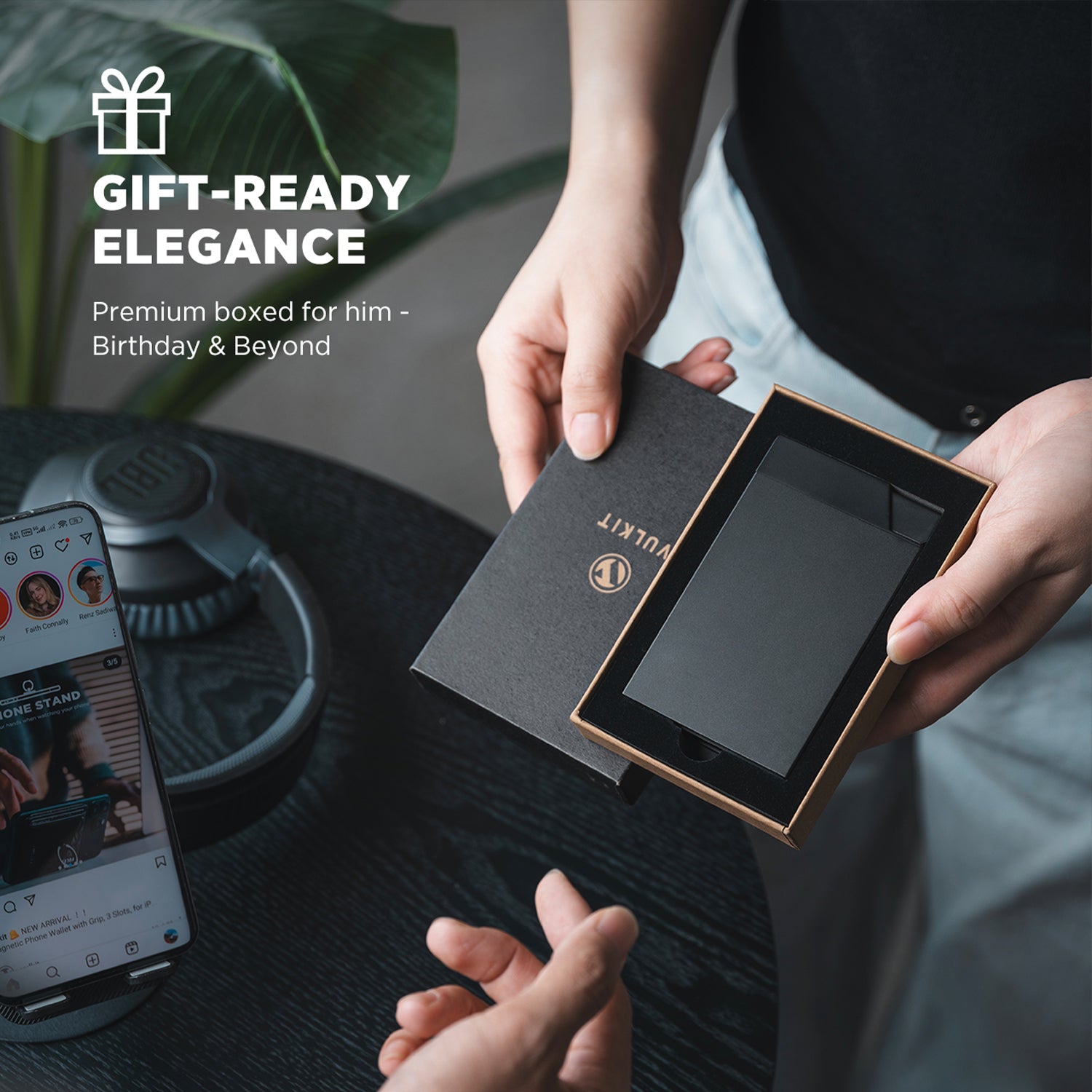 VC400D - Double Pop Up Card Holder, RFID Blocking, Slim Metal Case for 12 to 14 Cards