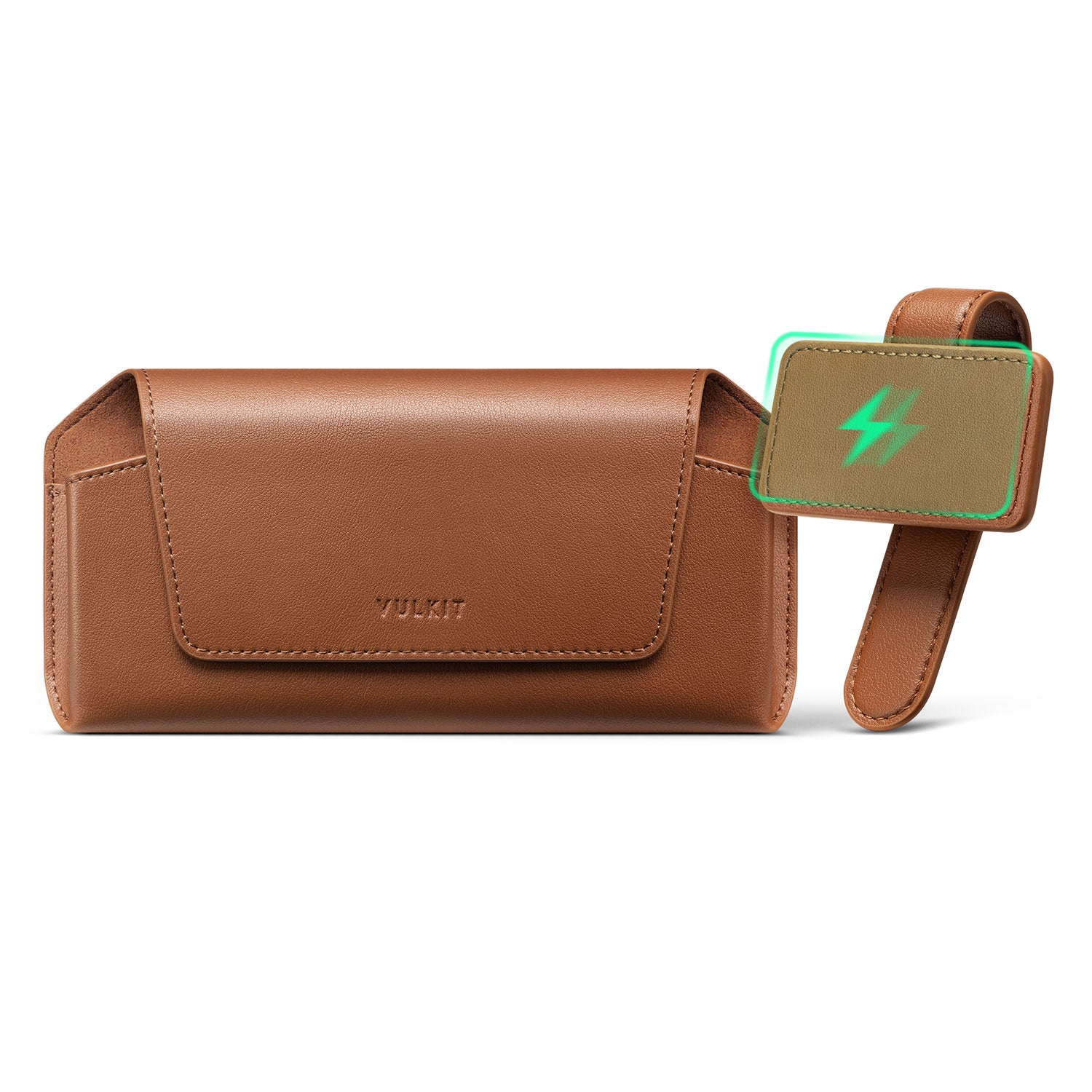 VGP103 - Leather Car Sun Visor Sunglass Holder with Detachable Magnetic Clip