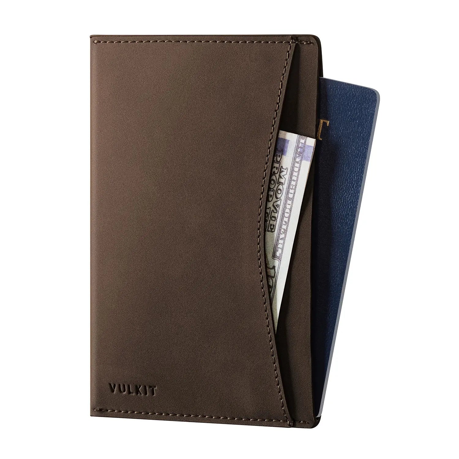 VPW117 - Ultra-Slim Leather Passport Cover with RFID Protection