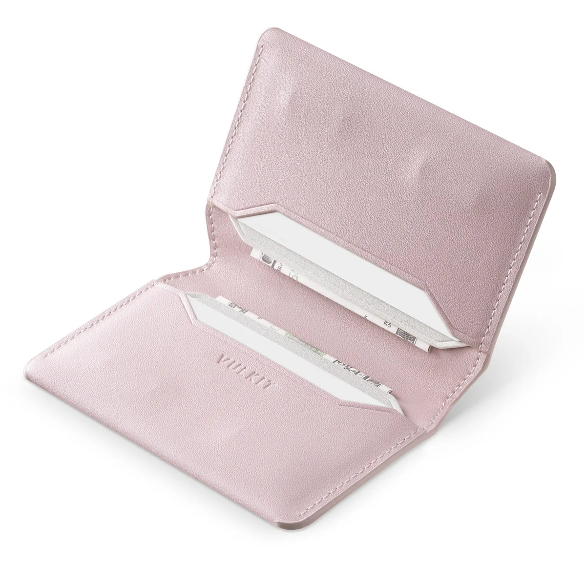 VW122- Slim RFID Blocking Leather Card Holder with Magnetic Closure for Front Pocket