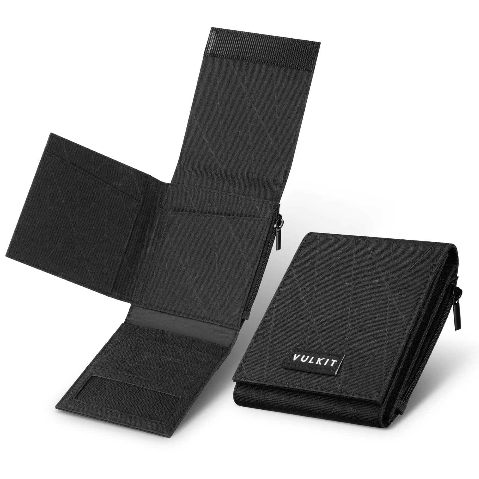 VW129 - RFID Blocking Card Holder Minimalist Multifold Magic Wallet, for 20+ Cards, Cash, Bills Blue