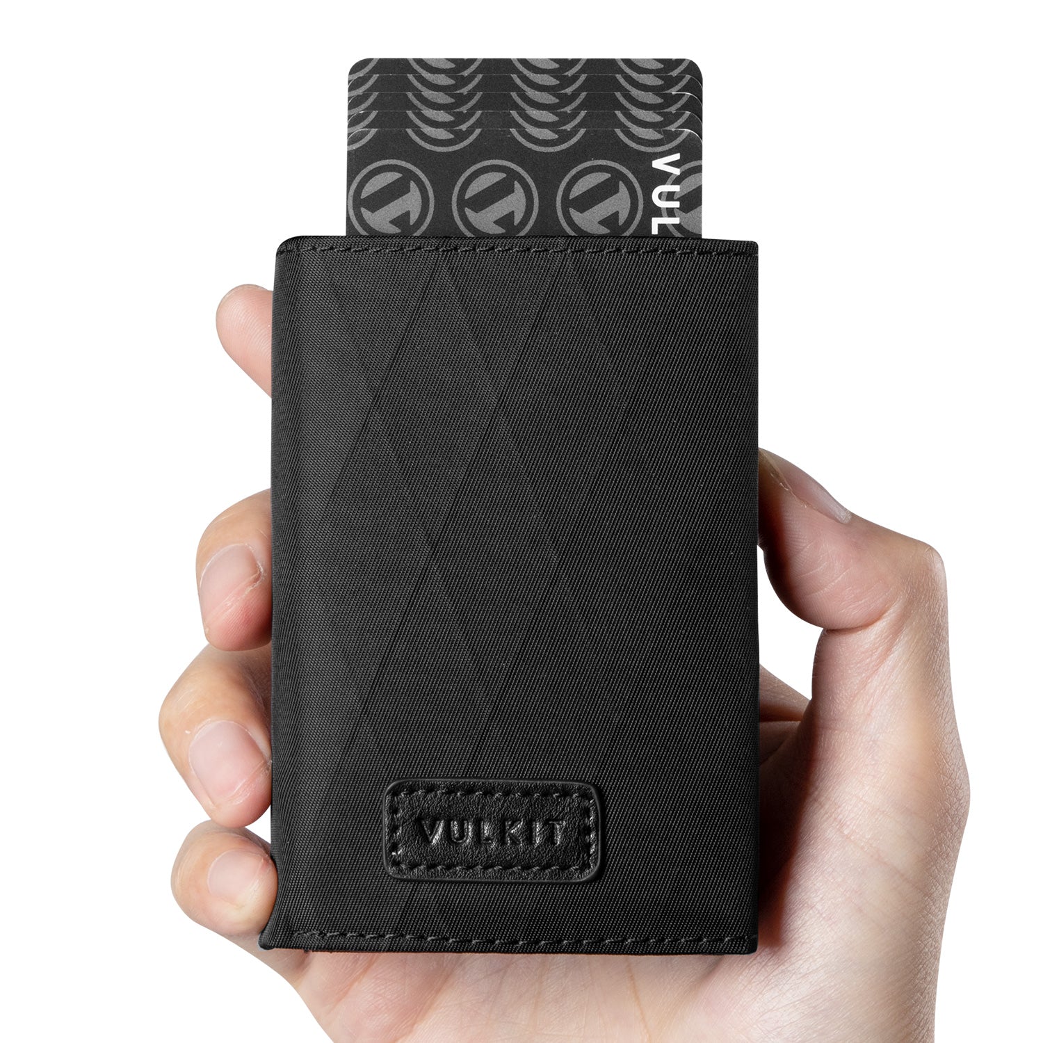 VC302F- Waterproof Fabic, Side Slider Mechanism, Back Zipper Slot, Magnetic Strip Closure Tri-fold Wallet