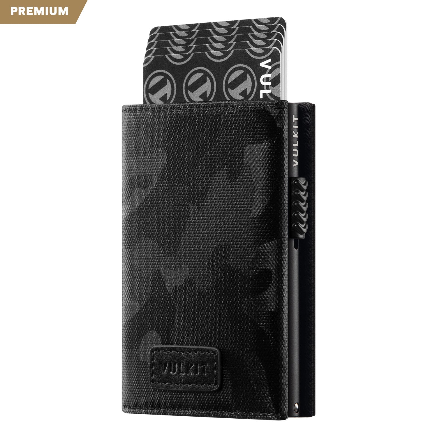 VC302F- Waterproof Fabic, Side Slider Mechanism, Back Zipper Slot, Magnetic Strip Closure Tri-fold Wallet