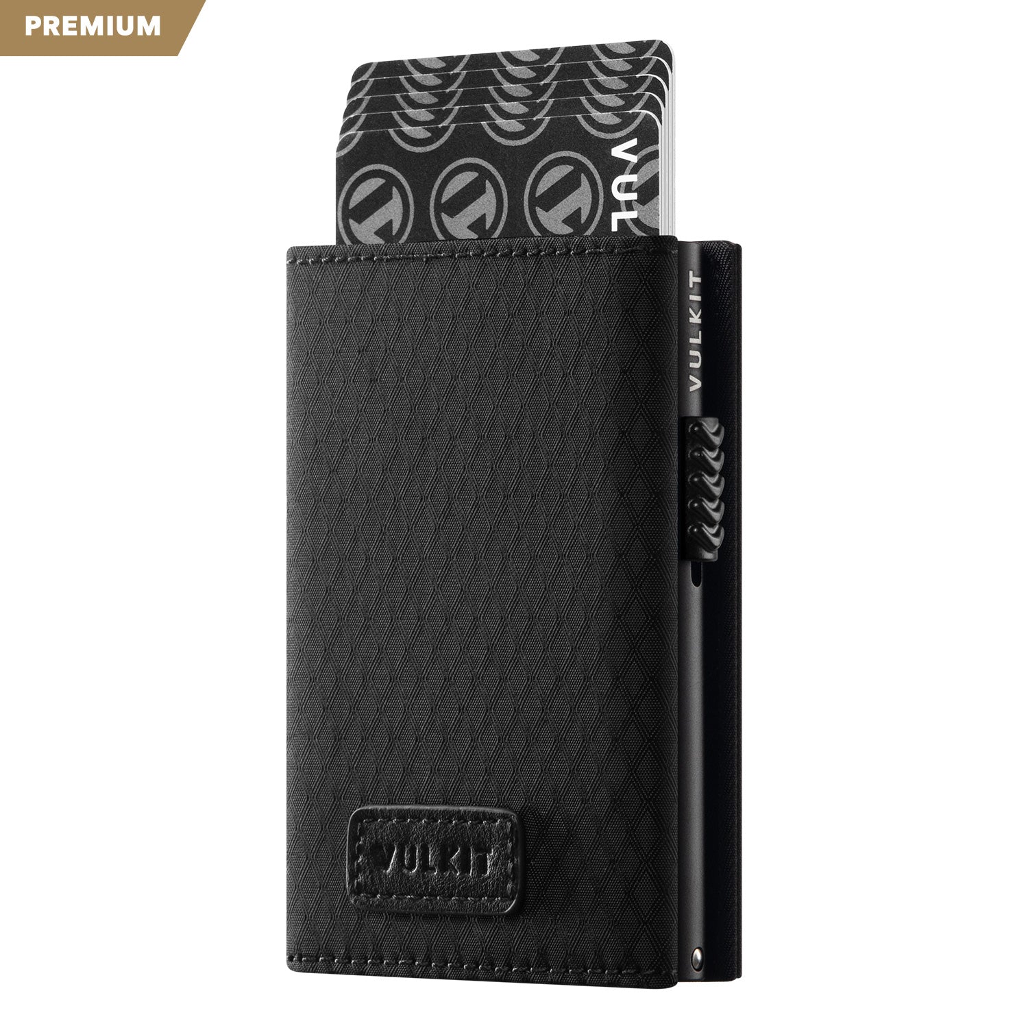 VC302F- Waterproof Fabic, Side Slider Mechanism, Back Zipper Slot, Magnetic Strip Closure Tri-fold Wallet