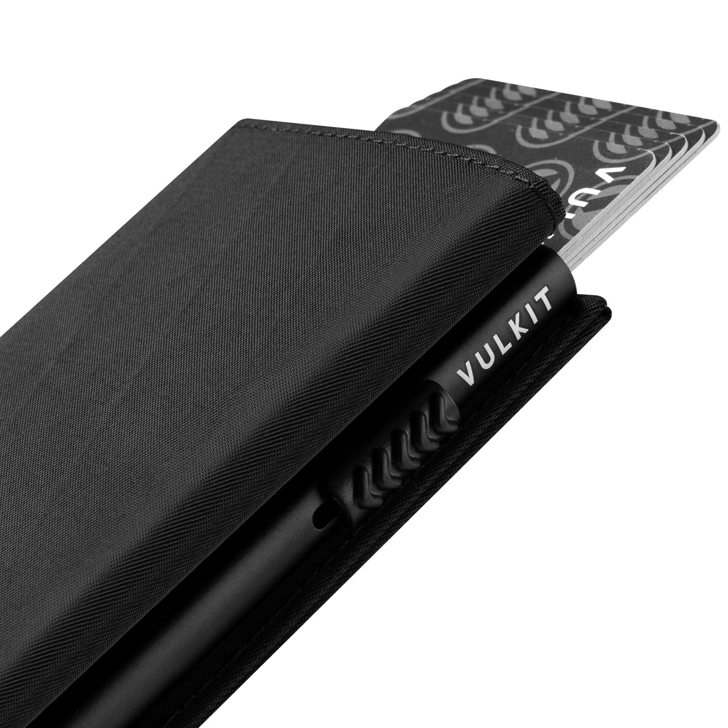 VC302F- Waterproof Fabic, Side Slider Mechanism, Back Zipper Slot, Magnetic Strip Closure Tri-fold Wallet