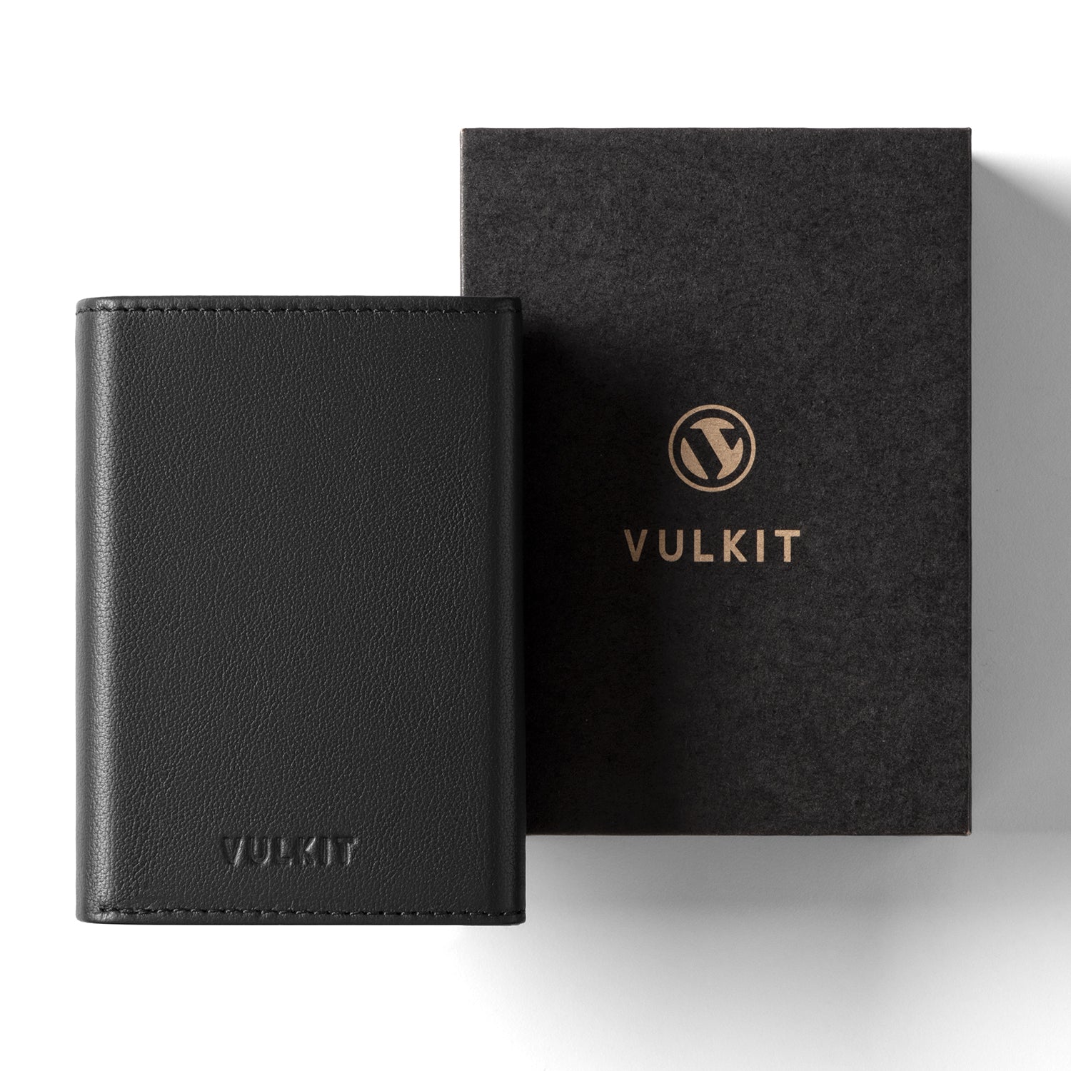 VC302P- Genuine Leather, Side Slider Mechanism, Back Zipper Slot, Magnetic Strip Closure Tri-fold Wallet