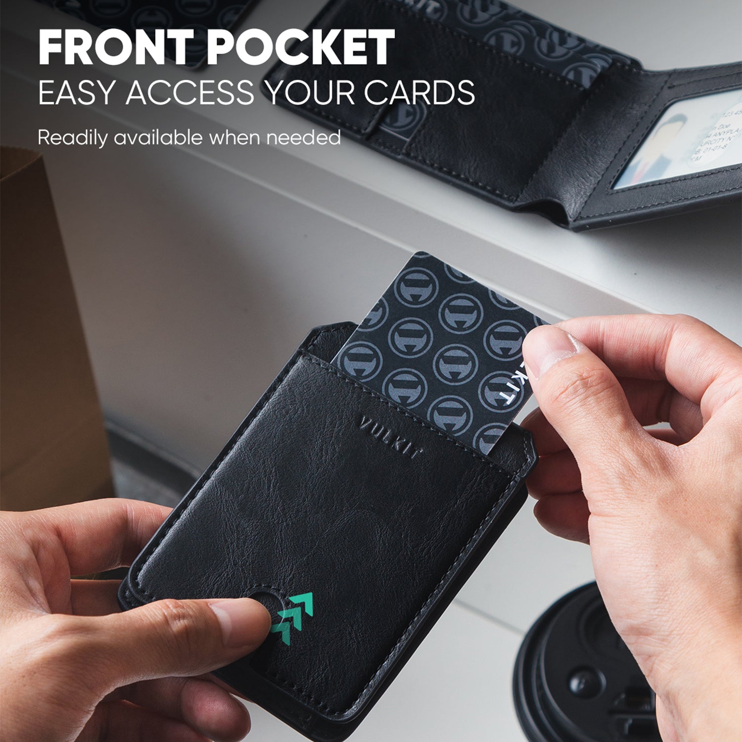 VW127-Smart Slim RFID Blocking Wallet with AirTag Holder – VULKIT