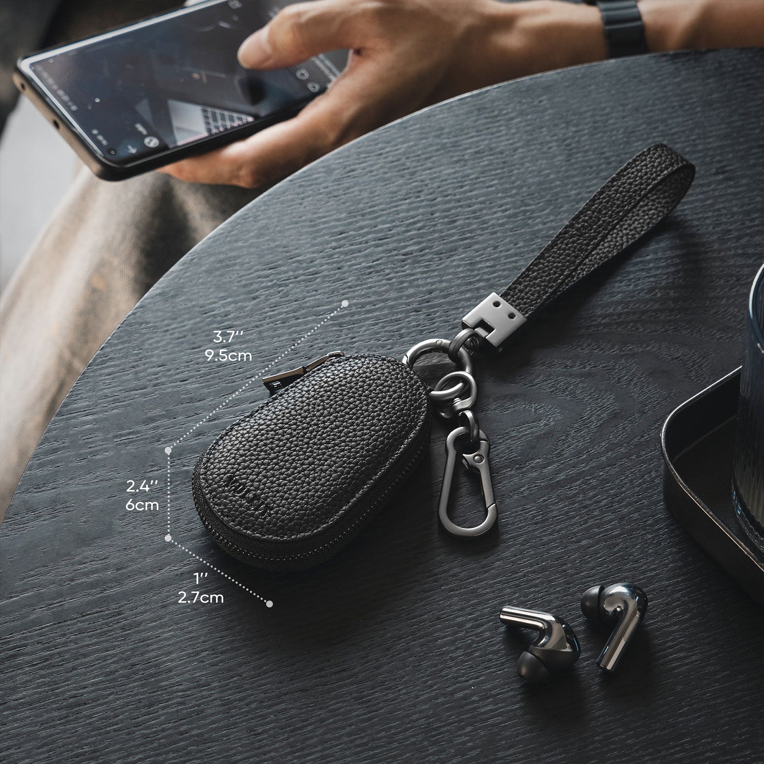VKC101-Leather Universal Premium Key Chain Card Holder Key