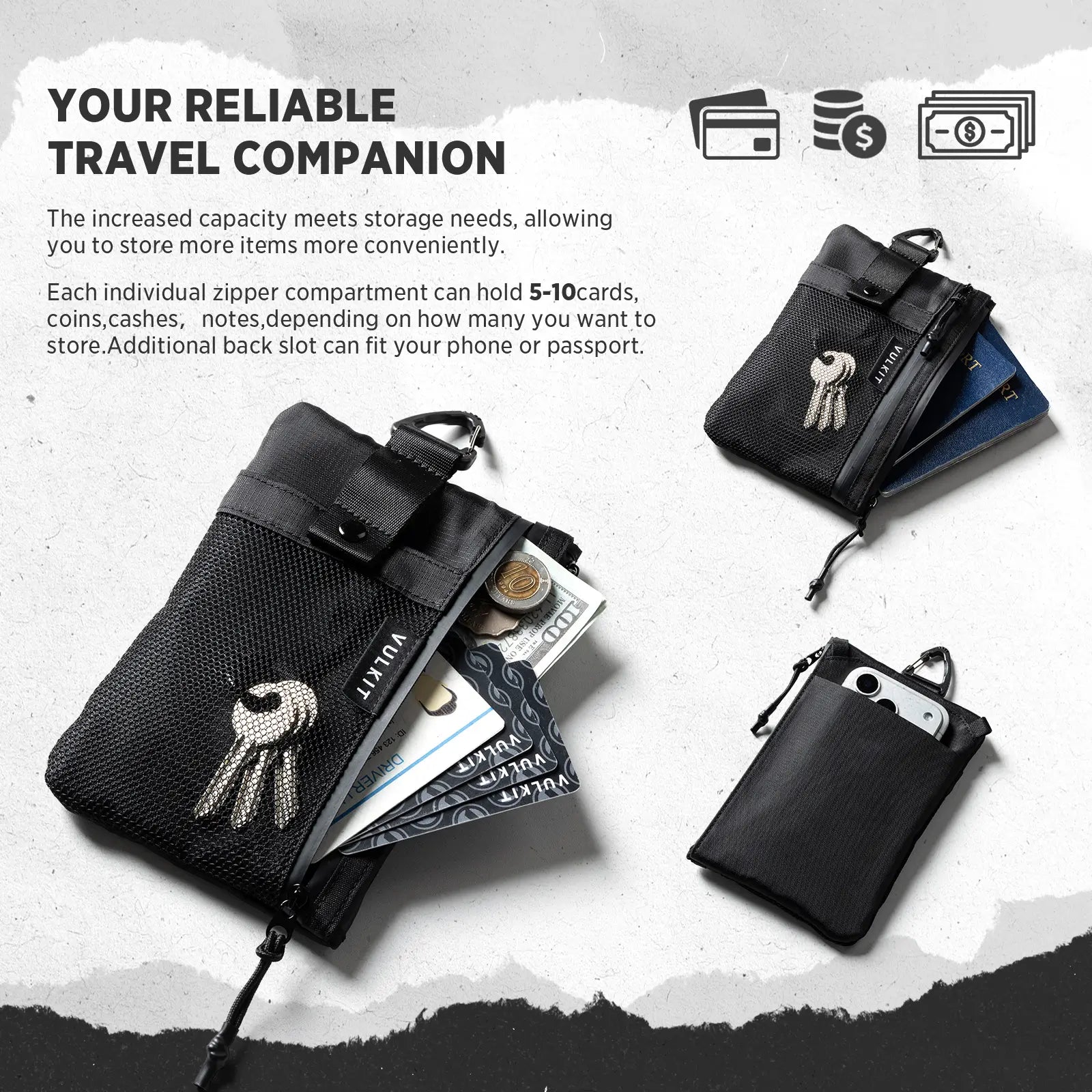 VB112 - RFID Travel Wallet with Lanyard