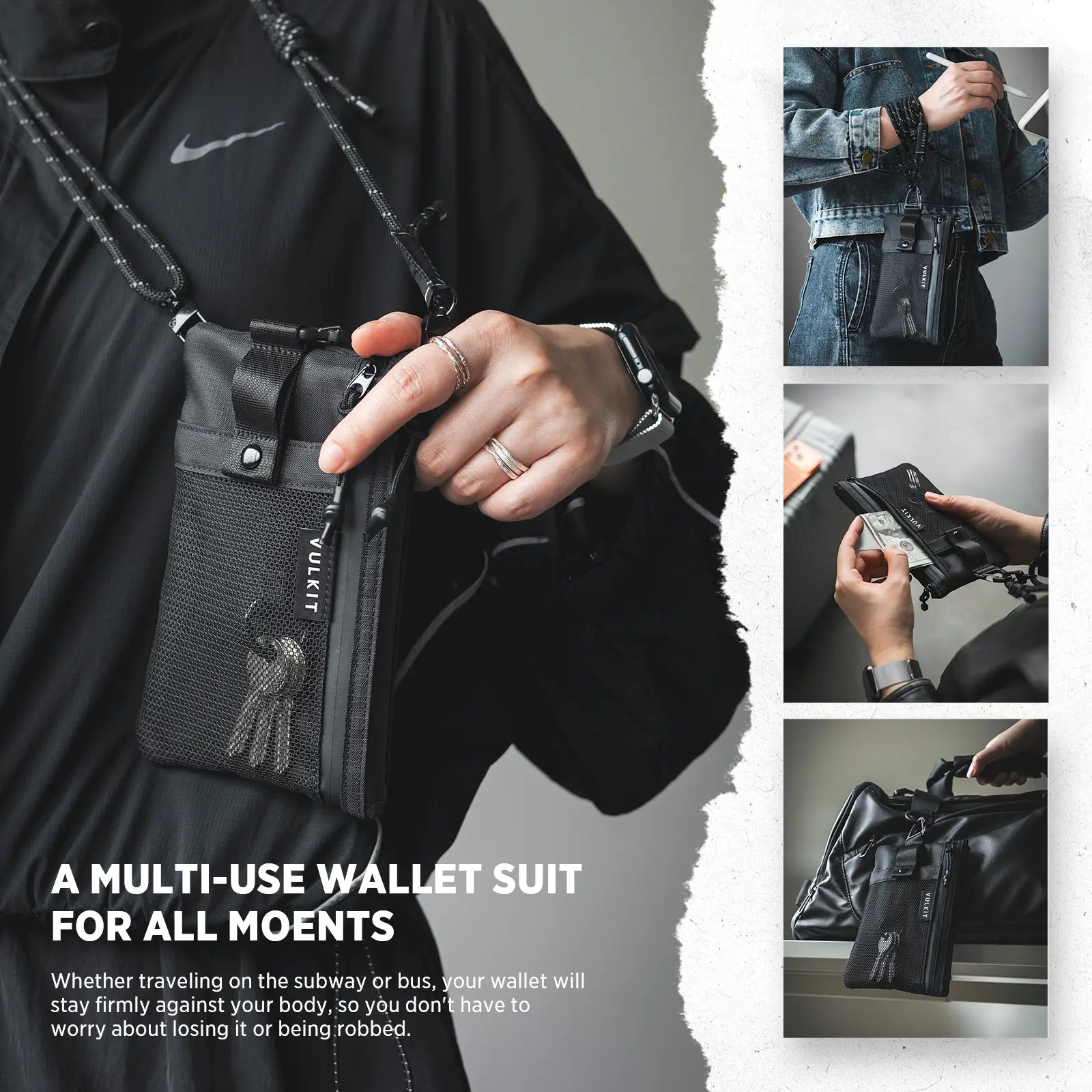 VB112 - RFID Travel Wallet with Lanyard