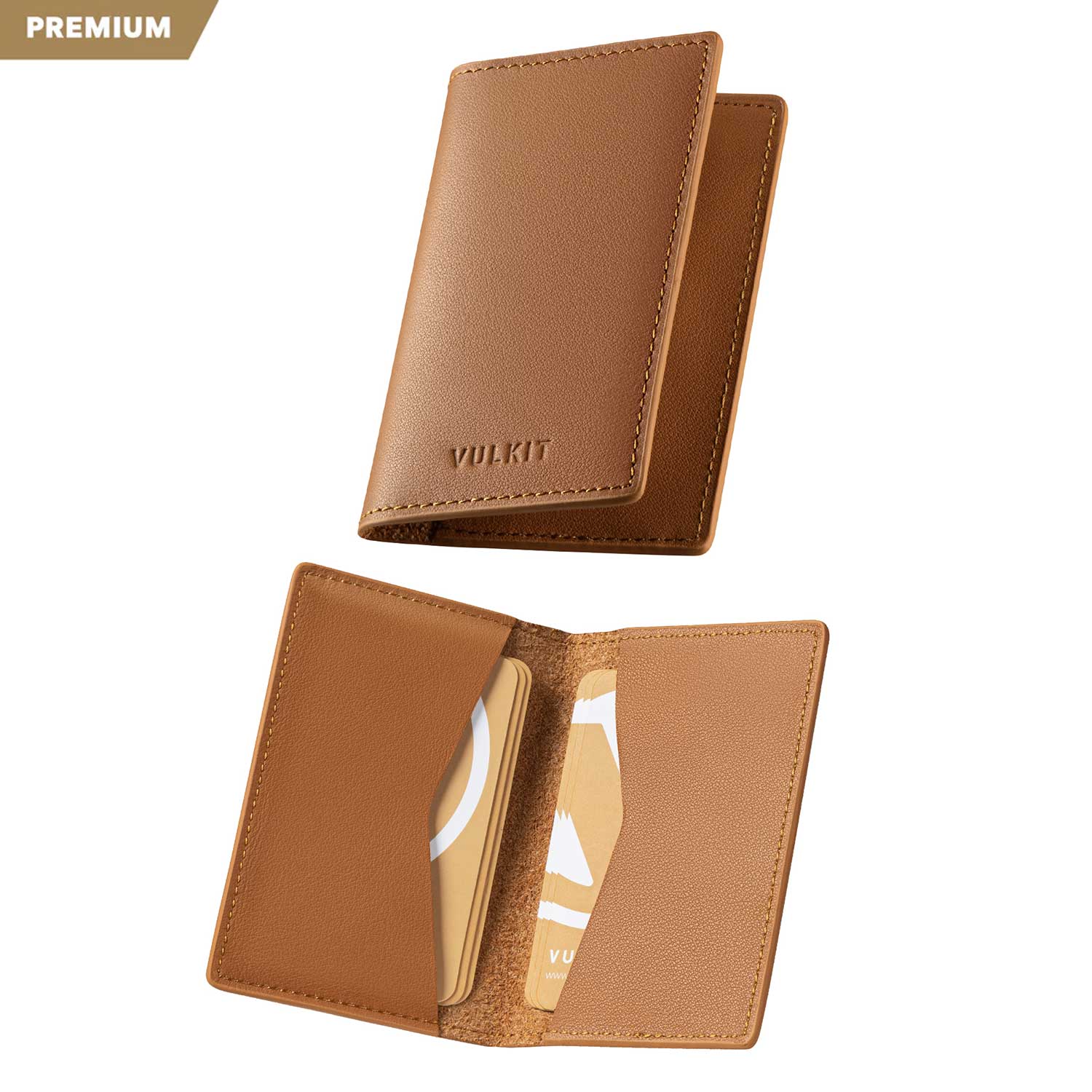 VBC100P- Crazy Horse Genuine Leather, 2 Sided Slim Business Card