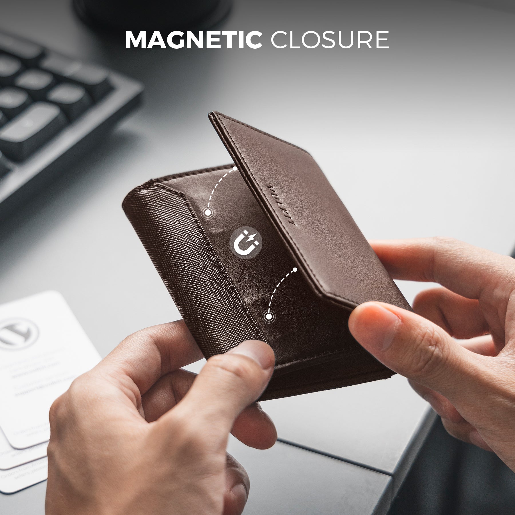 VBC101- Business Card Holder, Holds Up to 40 Business Cards With