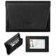 VBC105 - Cartera minimalista de piel de primera calidad con protección RFID, 3 ranuras para tarjetas y ventana para identificación 