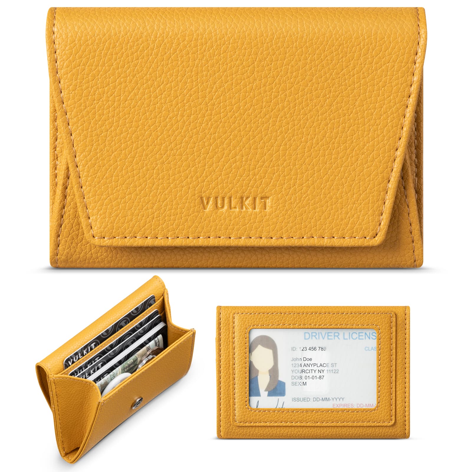 VBC105 - Top-Grain Leather Minimalist Wallet with RFID Protection