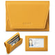 VBC105 - Cartera minimalista de piel de primera calidad con protección RFID, 3 ranuras para tarjetas y ventana para identificación 