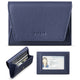 VBC105 - Cartera minimalista de piel de primera calidad con protección RFID, 3 ranuras para tarjetas y ventana para identificación 
