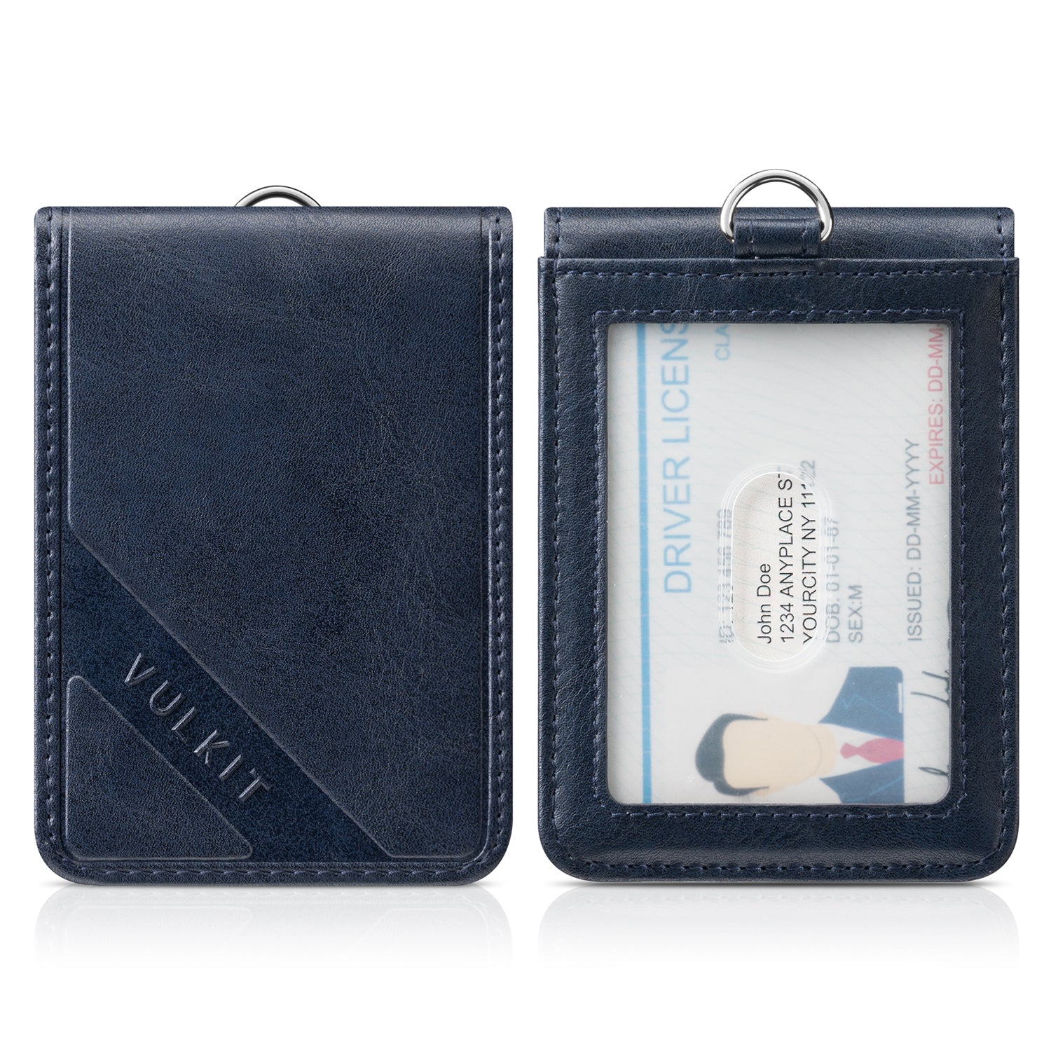 VBH101 - Leather Card Holder Bus Train ID Travel Card Holder/Driving Lisence Minimalist Wallet ID Badge Credit  Card Holder