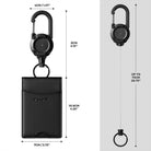 VBH102-Leather Bifold Badge Holder Wallet with Retractable Clip