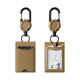 VBH102-Leather Bifold Badge Holder Wallet with Retractable Clip