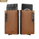 VC205P - Cartera de piel auténtica, doble ventana para identificación, bloqueo RFID 