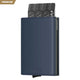 VC208P- Genuine Leather, Without Back Zipper Slot, Magnetic Strip Closure Tri-fold Wallet