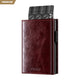 VC302P- Genuine Leather, Side Slider Mechanism, Back Zipper Slot, Magnetic Strip Closure Tri-fold Wallet