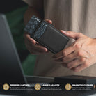 VC315P - Minimalist Top Grain Leather Wallet with ID Window, RFID Blocking, Pop Up Card Holder & Magnetic Closure