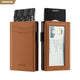 VC315P - Cartera minimalista de piel de primera calidad con ventana para identificación, bloqueo RFID, tarjetero desplegable y cierre magnético.