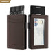 VC315P - Cartera minimalista de piel de primera calidad con ventana para identificación, bloqueo RFID, tarjetero desplegable y cierre magnético.