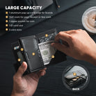 VC317 RFID Blocking Leather Bifold Wallet For Men, Id Window & Zipper Coin Pocket