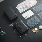 VC317 RFID Blocking Leather Bifold Wallet For Men, Id Window & Zipper Coin Pocket