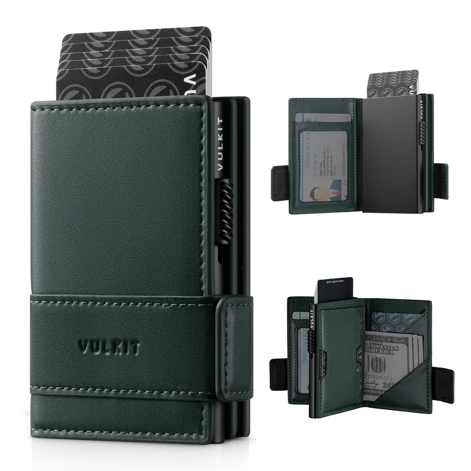VC317 RFID Blocking Leather Bifold Wallet For Men, Id Window