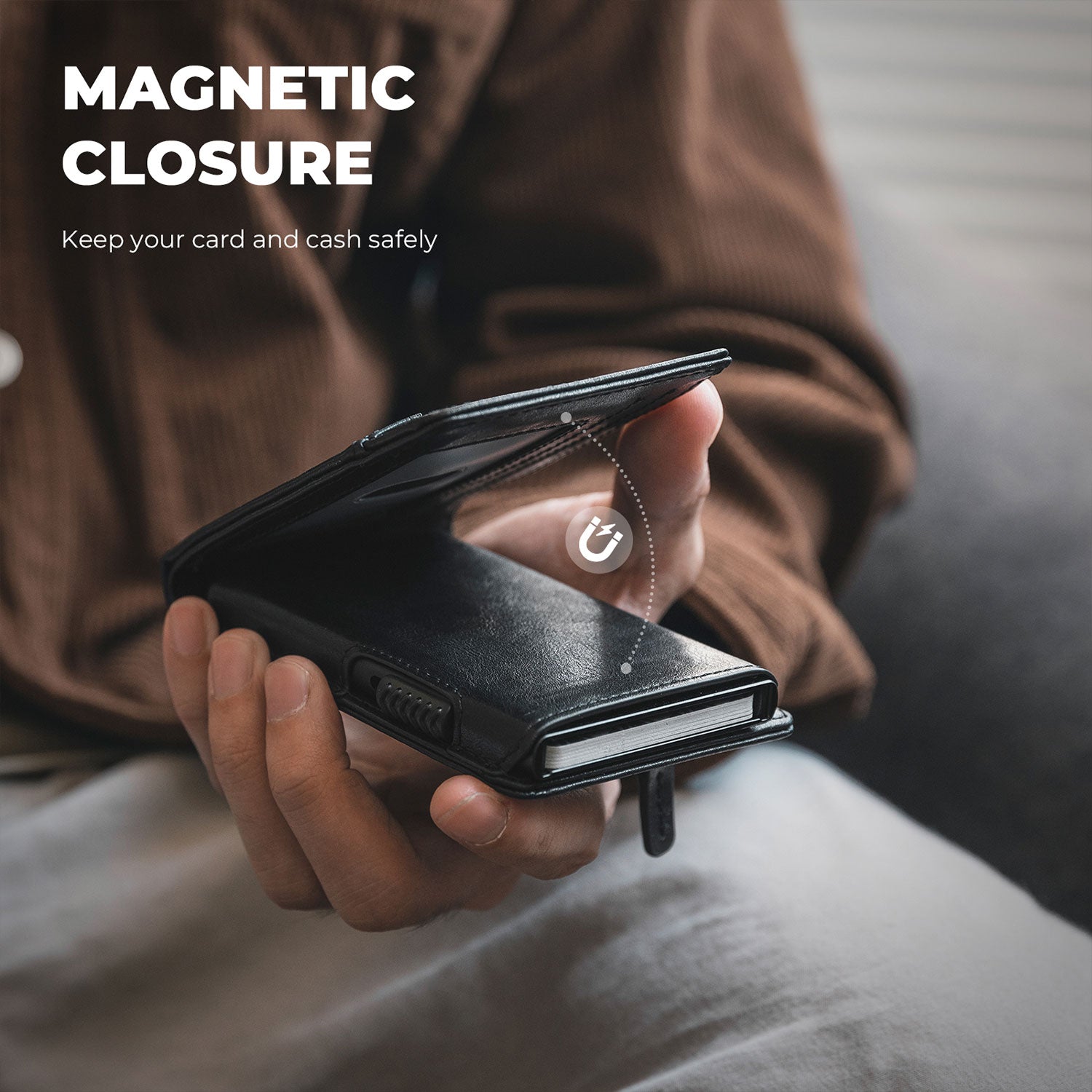 VC321-RFID Blocking Magnetic Bifold Wallet with Quick Access – VULKIT