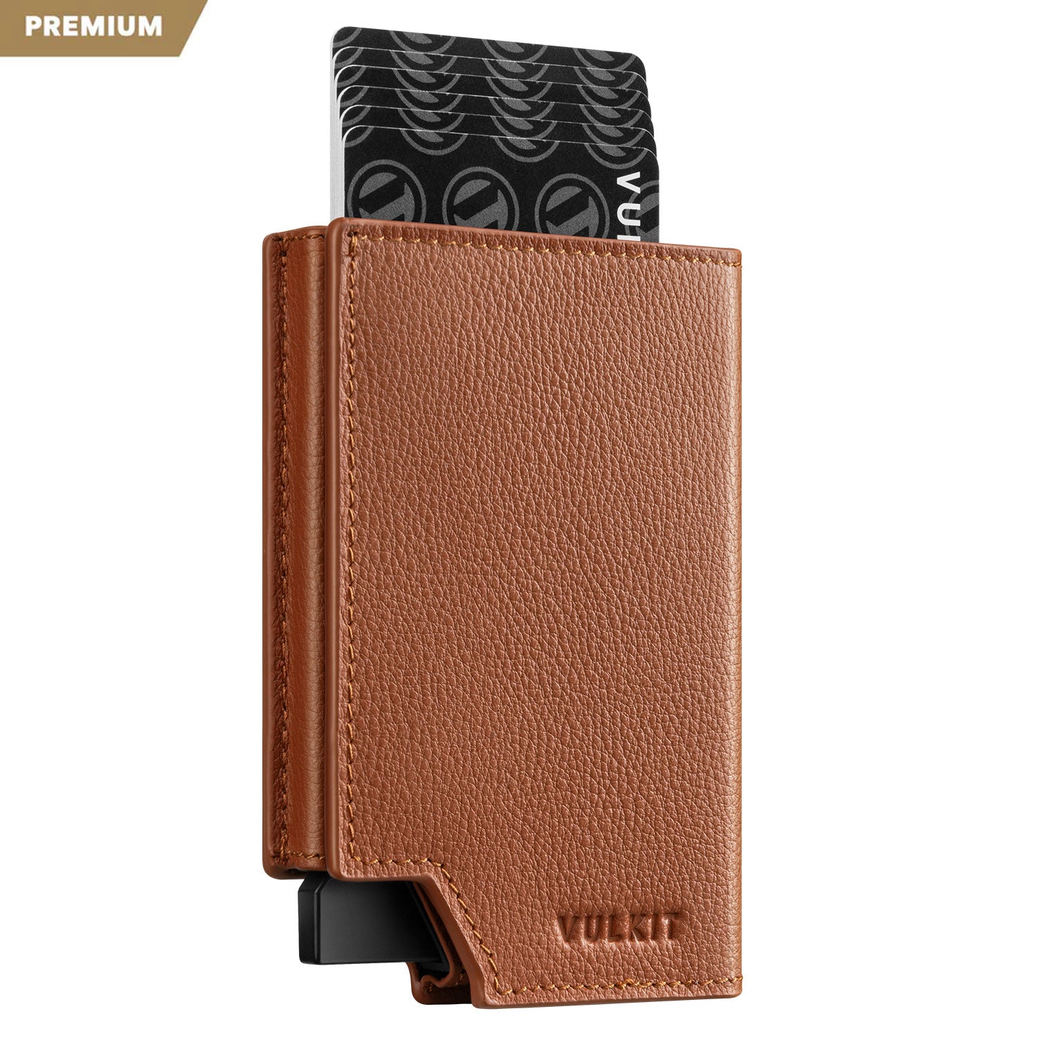 VC402P- New Patented Genuine Leather RFID Pop-Up Wallet – VULKIT