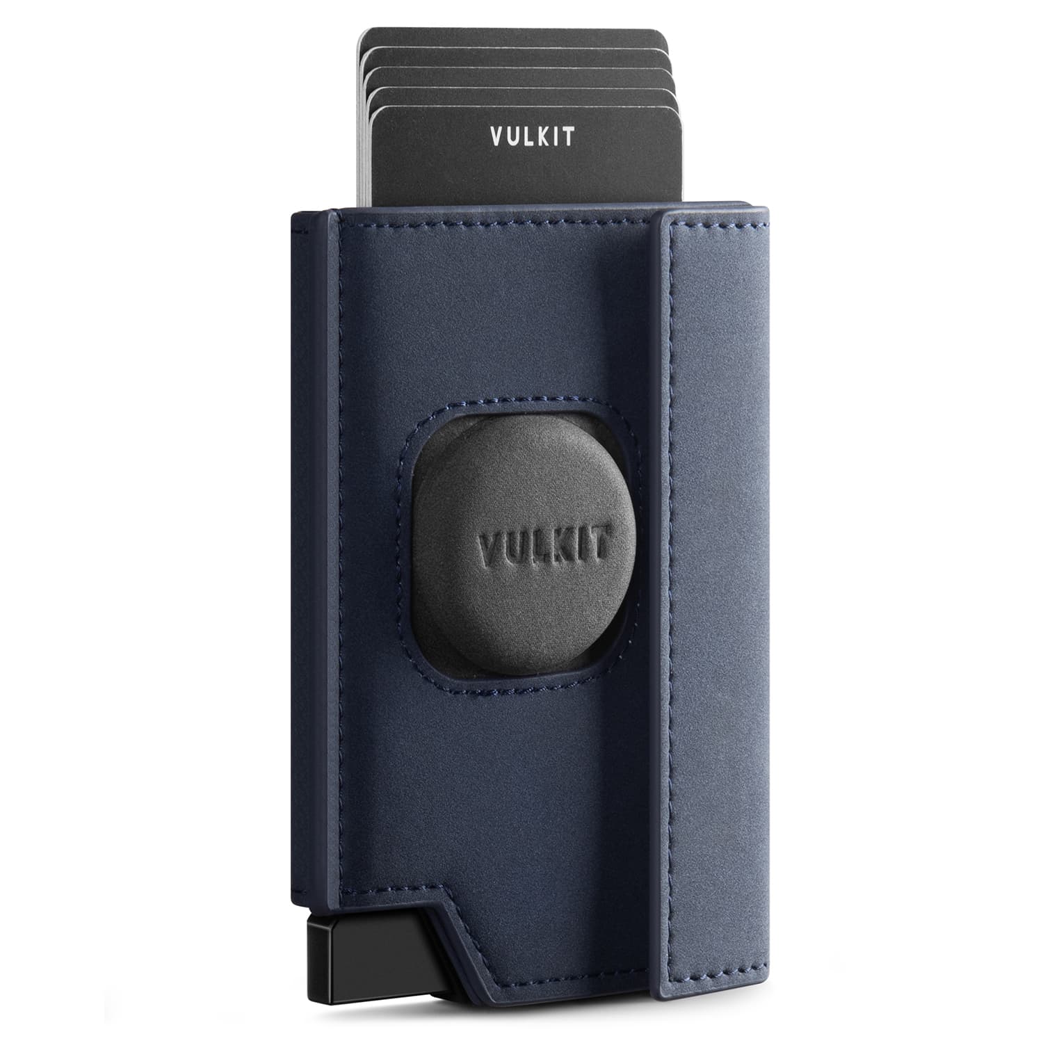 VC418 - Card Holder with Airtag Cover, Pop-Up Credit Card Ejector RFID Blocking, ID Window and Coin Pocket, Magnetic Closure