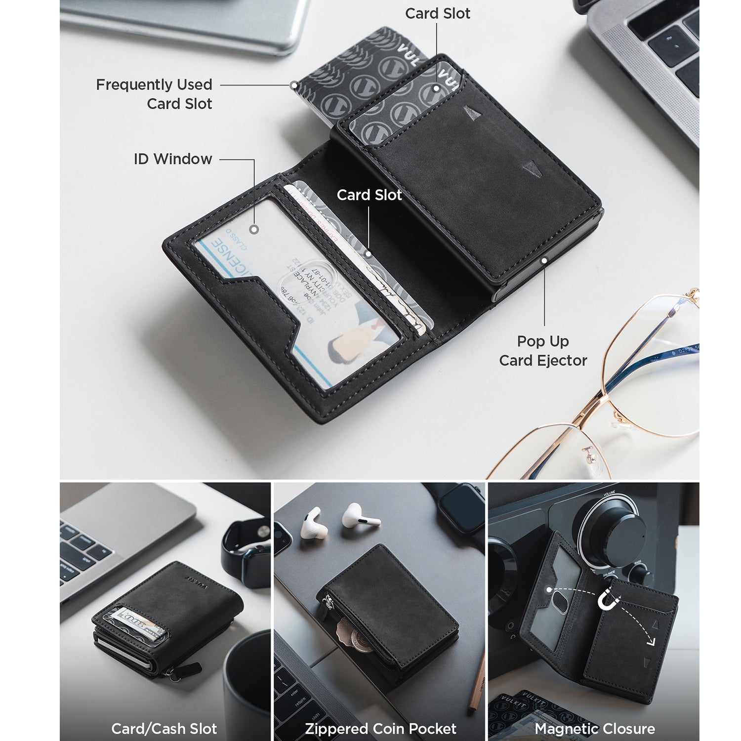 VC502 - RFID Blocking Bifold Wallet – VULKIT