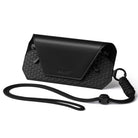 Leather Soft Glasses Case with Adjustable Neck Strap, Slim & Portable for Sunglasses and Eyeglasses